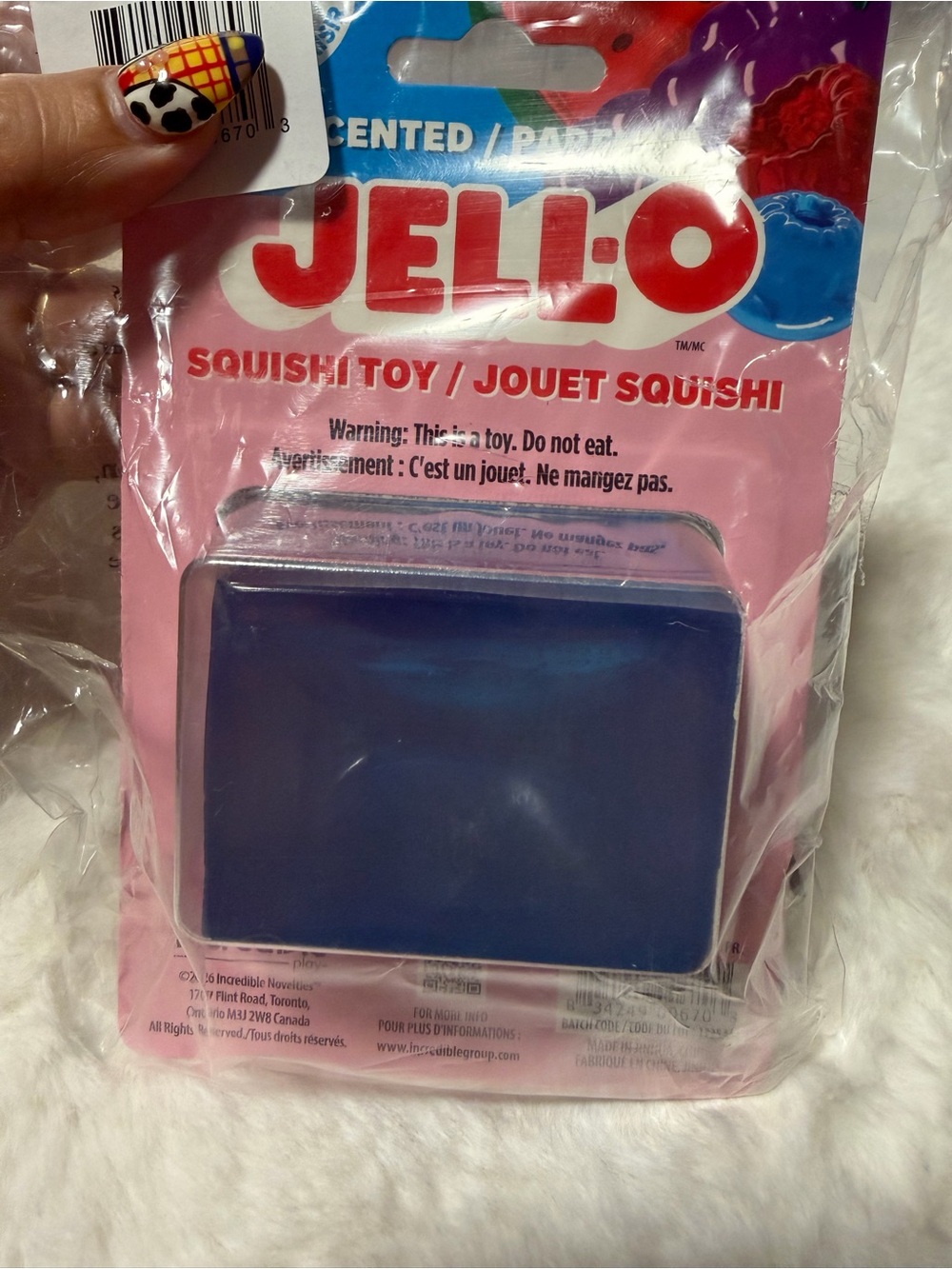 JELL-O Scented Squishi Toy - Blue Rectangle